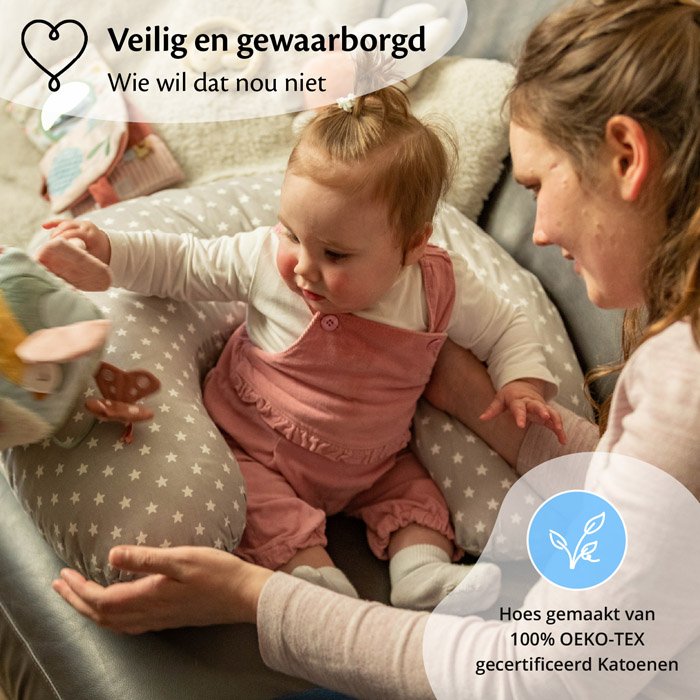 Veilig en gewaarborgd met het voedingskussen