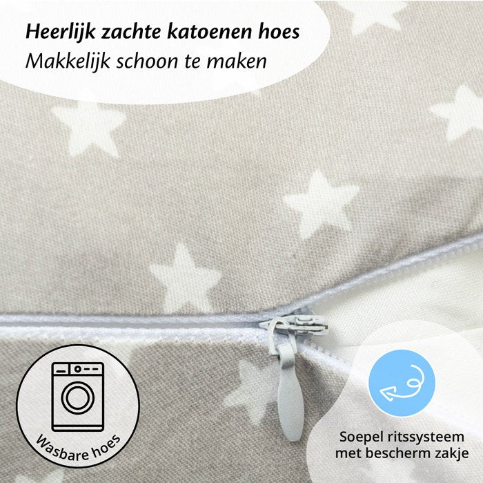 Heerlijk zachte katoenen hoes, makkelijk schoon te maken