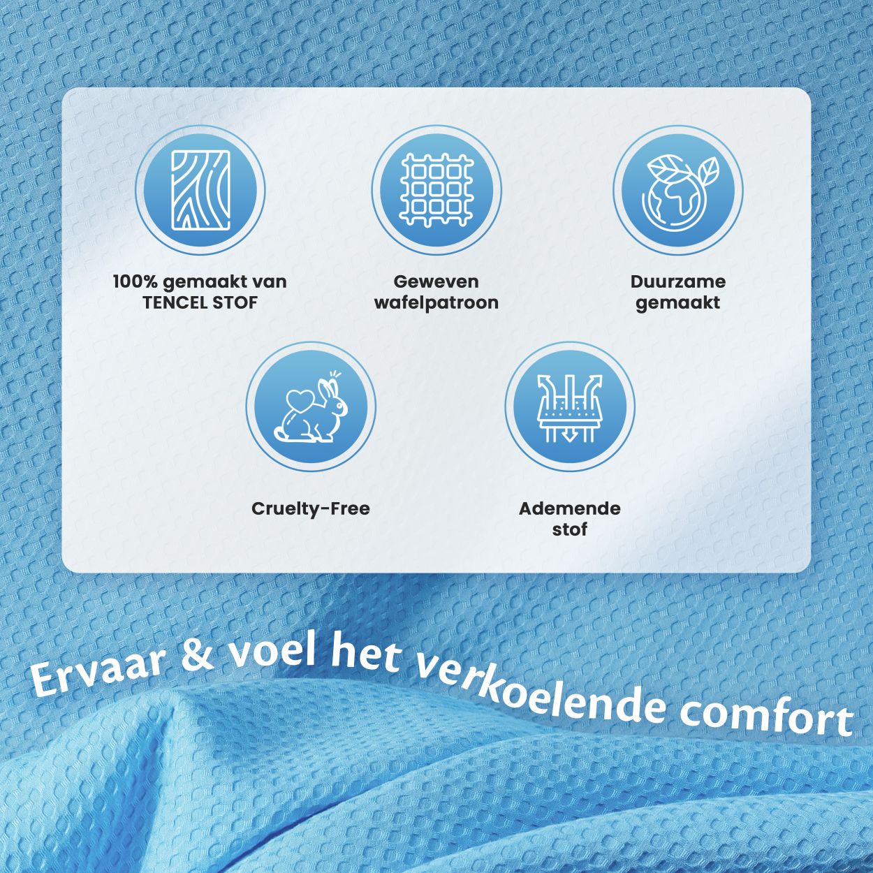 Een koeldeken ontworpen om warmte af te voeren en een frisse slaapervaring te bieden, perfect voor warme zomernachten.