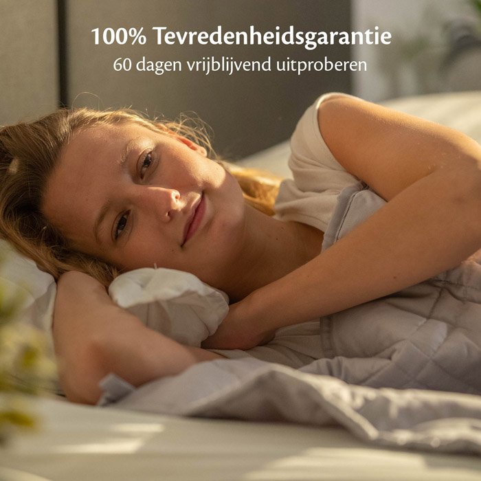 Verzwaringsdeken voor volwassenen, 100% tevreden, 60 dagen vrijblijvend uitproberen