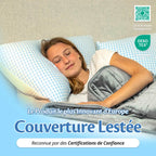 Femme endormie sous la couverture lestée Ella Sherpa, certifiée OEKO-TEX Standard 100