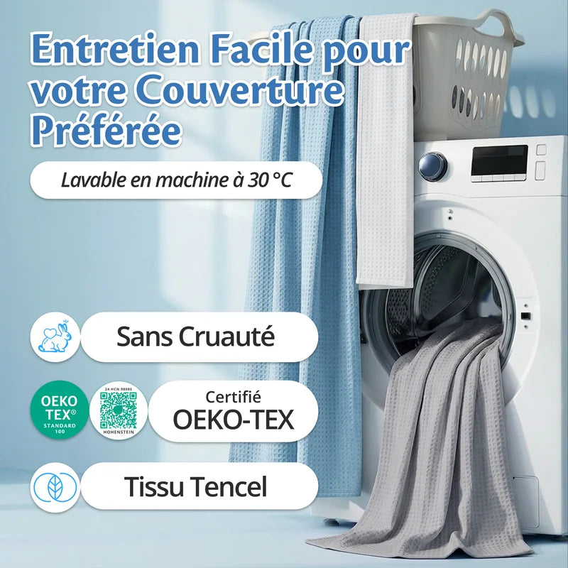 Entretien facile : lavable en machine à 30 °C, sans cruauté, certifiée OEKO-TEX, tissu Tencel