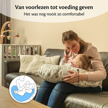 Voorlezen op het voedingskussen, het was nog nooit zo comfortabel