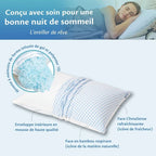 Oreiller ergonomique à mémoire de forme 40 x 80 cm - vue 6