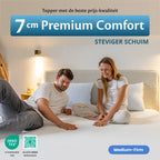Ella 7 cm Stevige Matrastopper op bed, medium-firm liggevoel voor slapers van 90-120 kg.