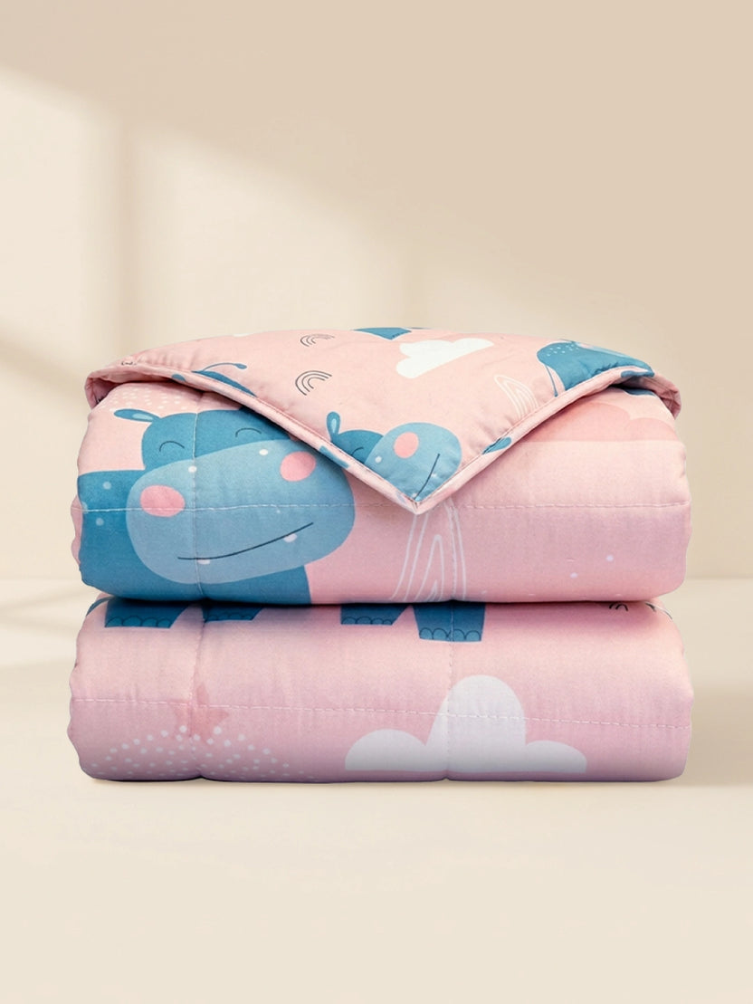 Ella Couverture Lestée Enfant - 2.4 kg | 90x120 cm | 15 - 25 kg / Hippopotame