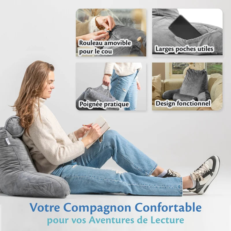 Coussin de lecture - Gris foncé, vue 3