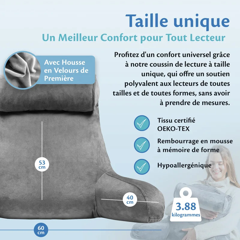 Coussin de lecture - Gris foncé, vue 4