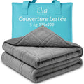 Couverture lestée Ella Sherpa, 5 kg, 135 × 200 cm, livrée avec son sac de rangement