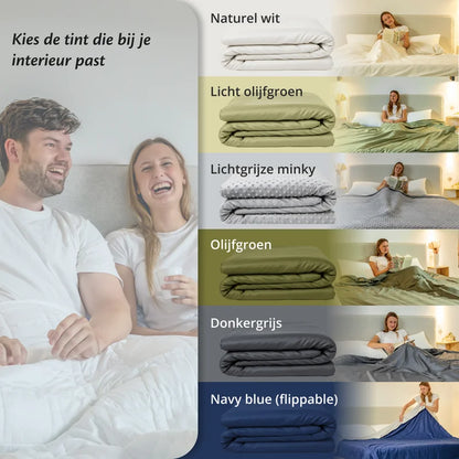 Kleuroverzicht van Ella hoezen voor verzwaringsdekens