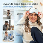 Femme avec un masque de sommeil, parfait pour soulager la douleur des sinus et la fatigue.